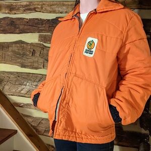 Vtg 70’s Golden Harvest Orange Unisex Jacket Coat